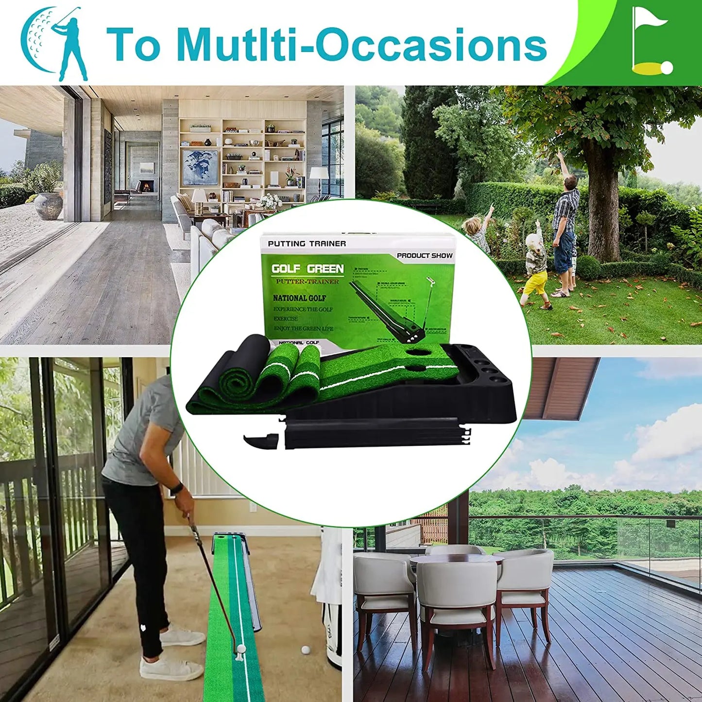 Indoor Golf Putting Practice Mat -5