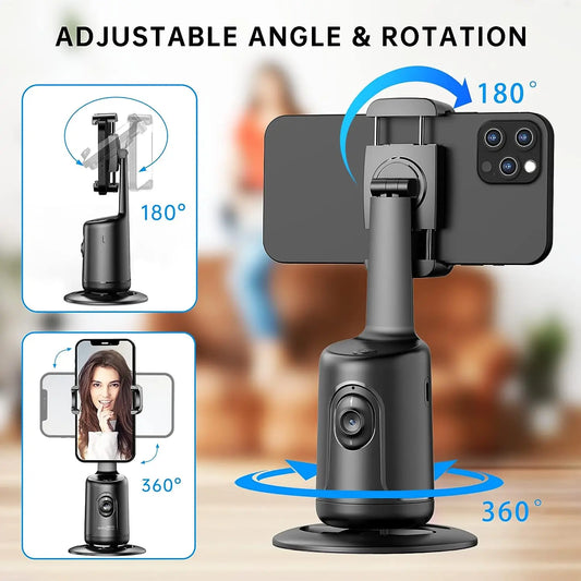 Phone Mount Tripod 360 Degrees Facial Tracking-1