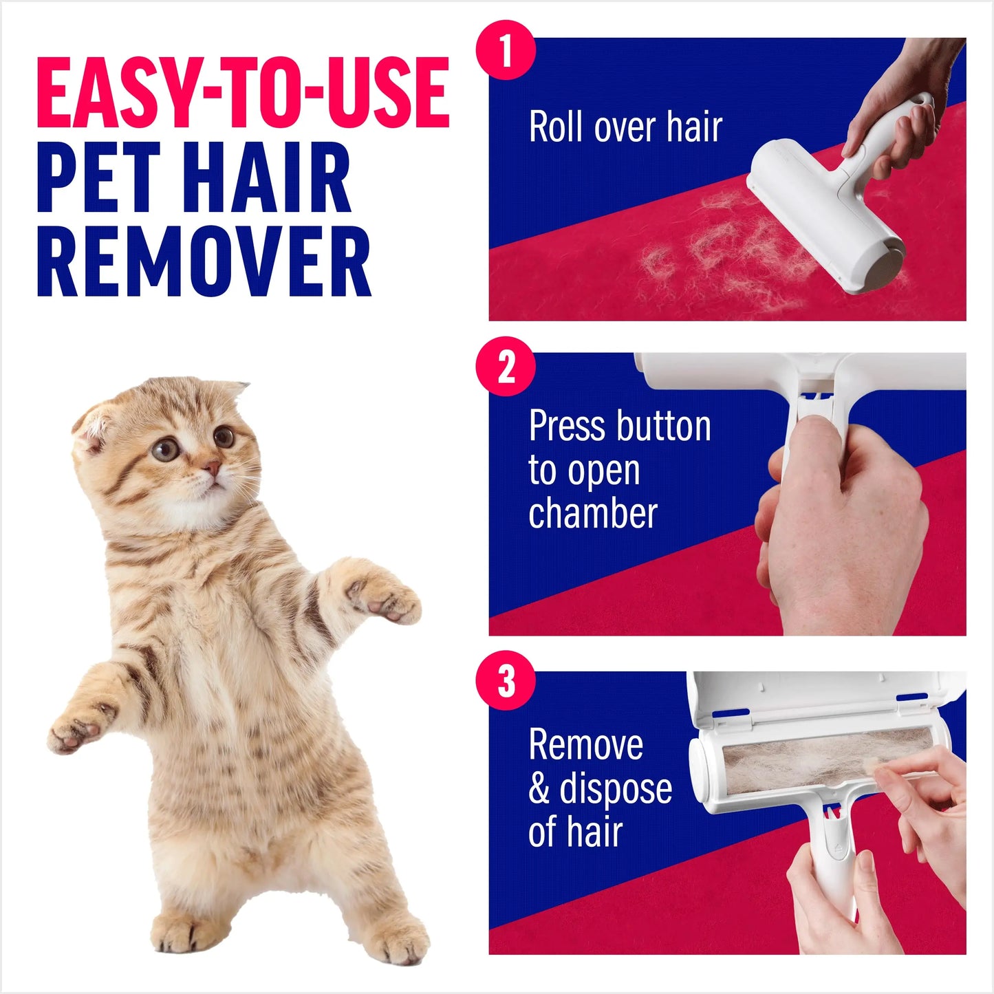 Reusable Pet Hair and Lint Removing Roller -2