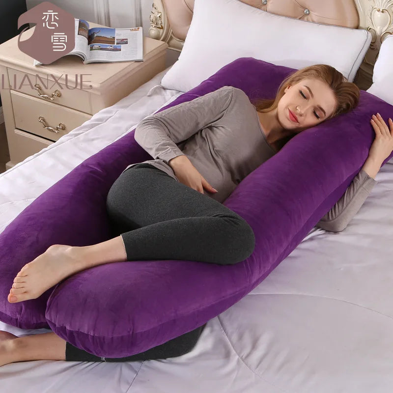Multi-color U-shaped Multi-functional Cotton Maternity Pillow-26