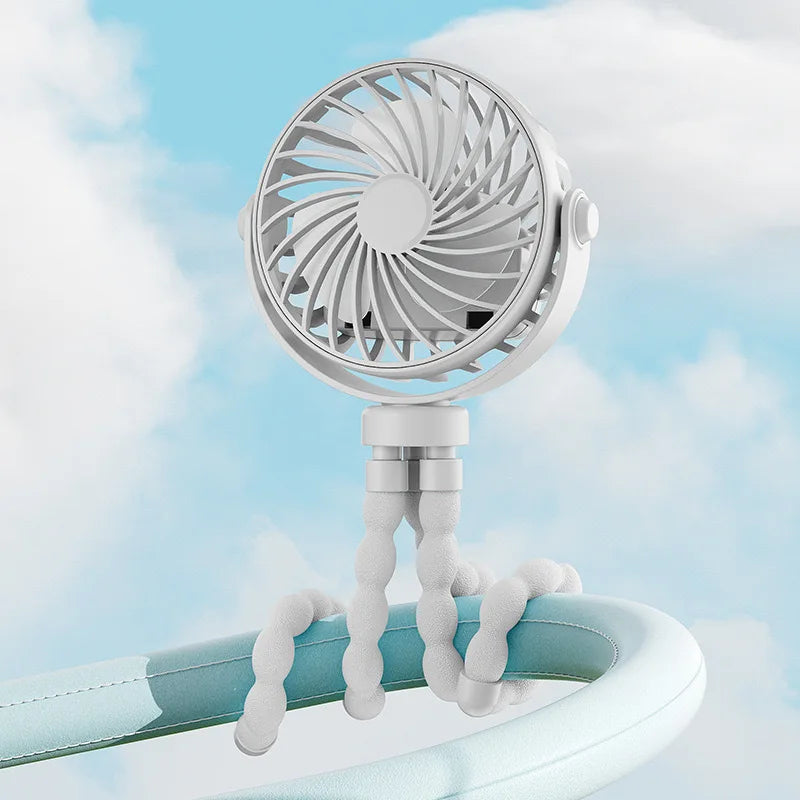 Portable USB Charging Multipurpose Fan For Car Stroller Desk-3
