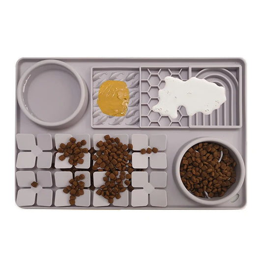 ZMaker All-in-one Dog Lick Pad Slow Feeder Dog Bowl with Suction Cups Silicone Licking Mat for Slow Eating-0