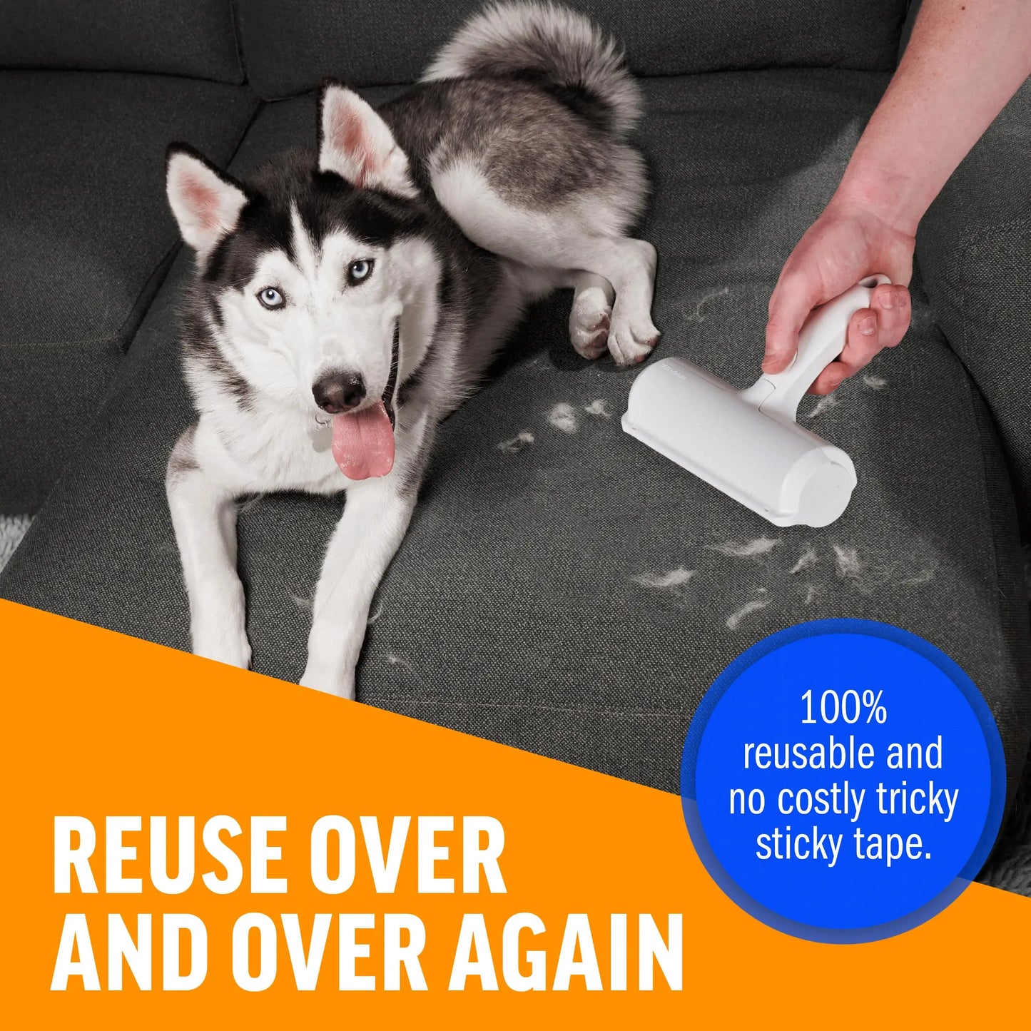 Reusable Pet Hair and Lint Removing Roller -3