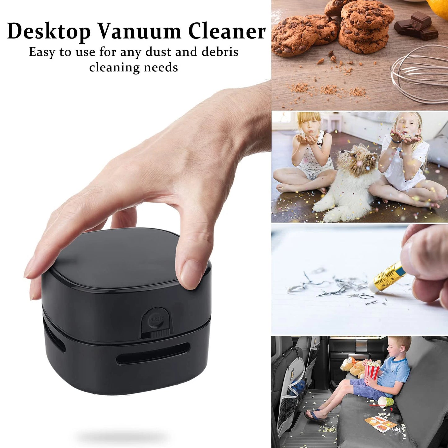 Mini Portable Vacuum Cleaner for Desktop & Countertops-2