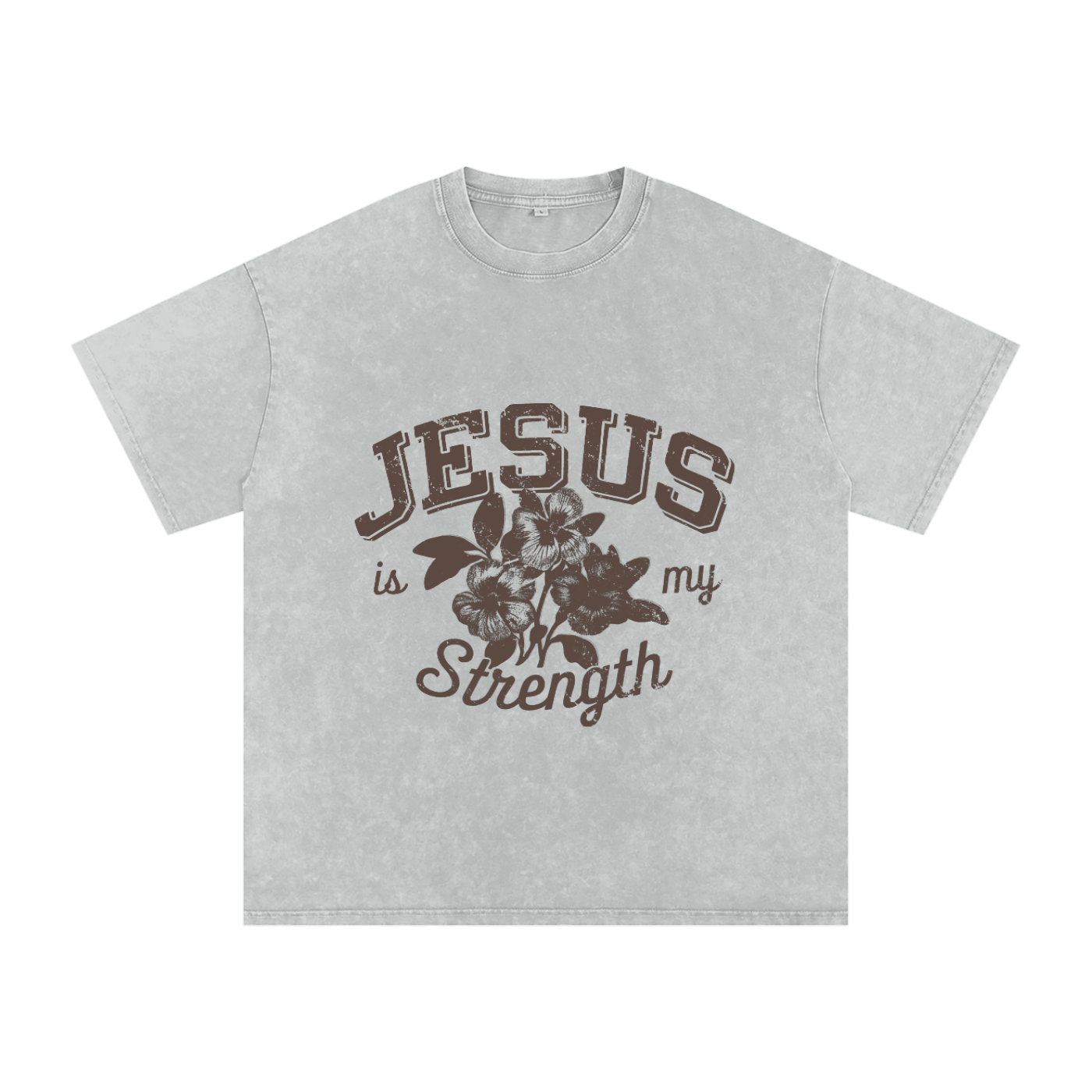 Jesus is My Strength T-shirt (Brown)