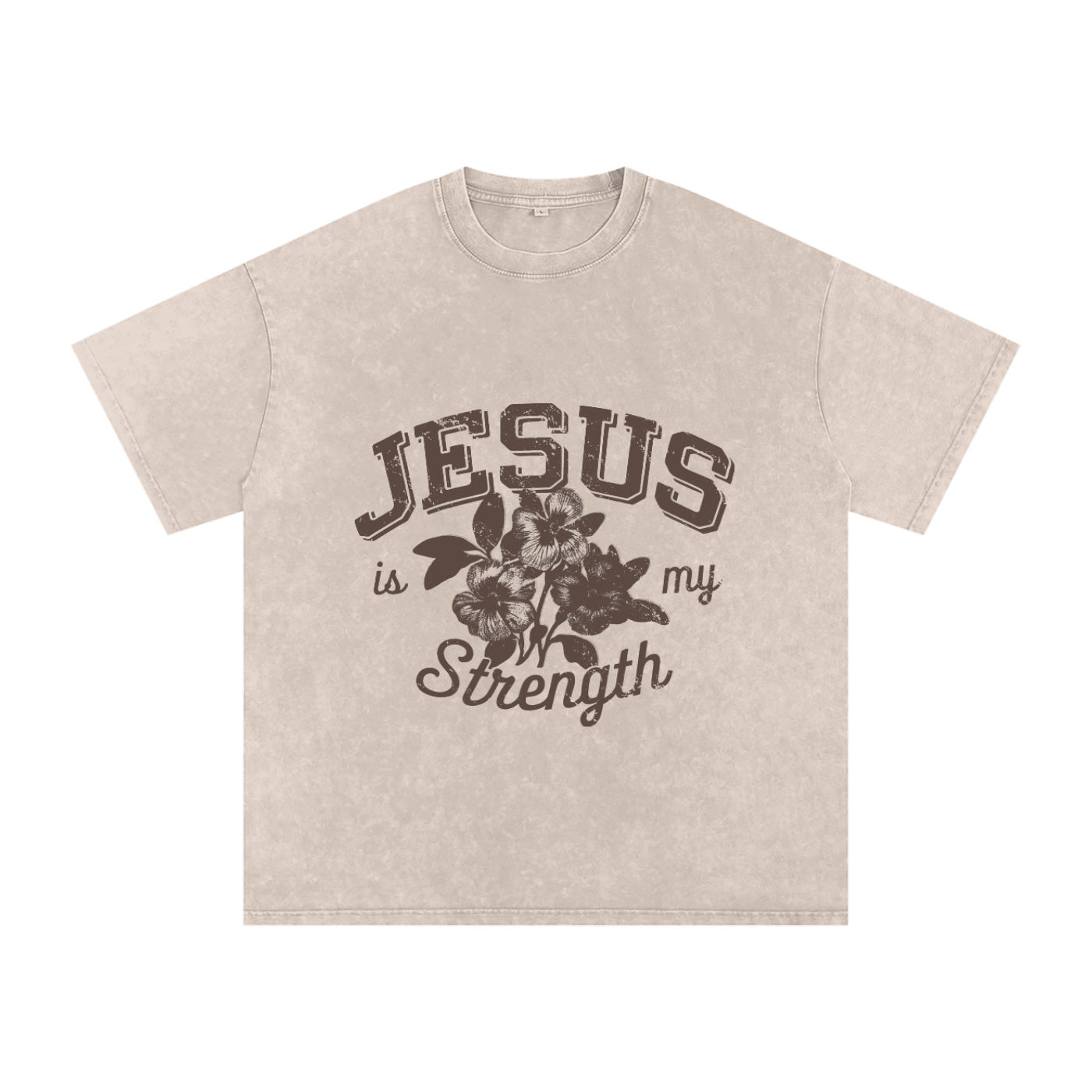 Jesus is My Strength T-shirt (Brown)