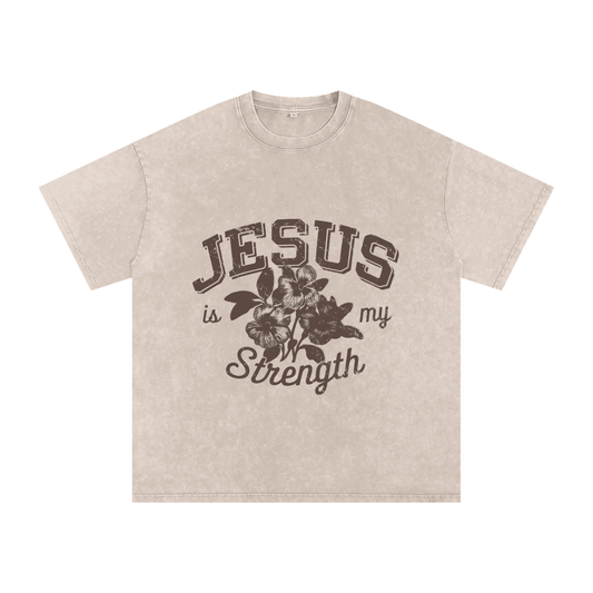 Jesus is My Strength T-shirt (Brown)