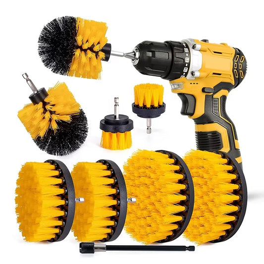 Drill Brush Attachment Set, 8 Pack 1/4in Power Scrubber Brush for Bathroom, Tub, Tile, Corner, Floor-0