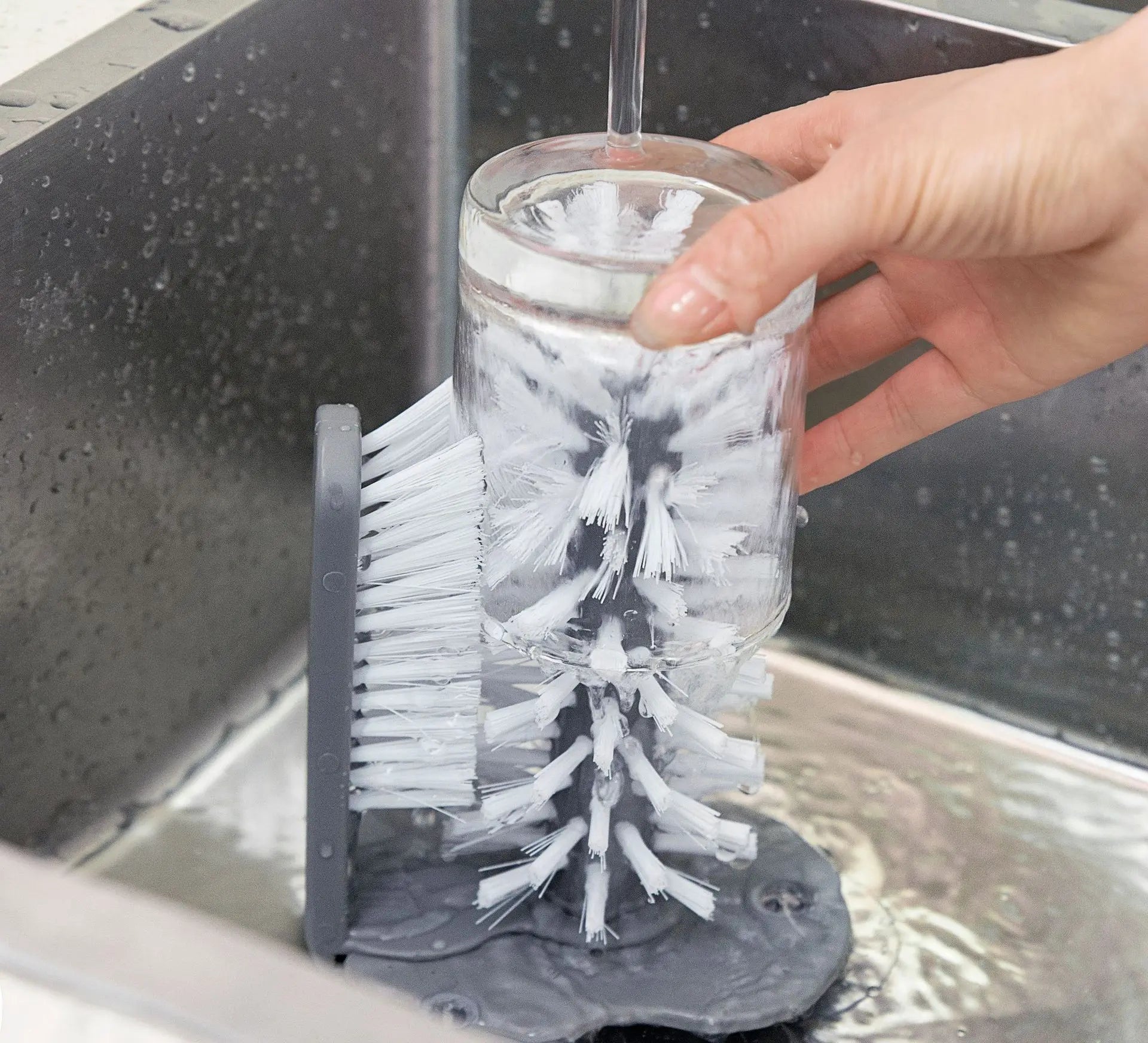 Glass Bottle Cup Washing Plastic Brushes Rotating Suction Cups Cleaning by Brush Household for Kitchen Sink Accessories Kitchen-2