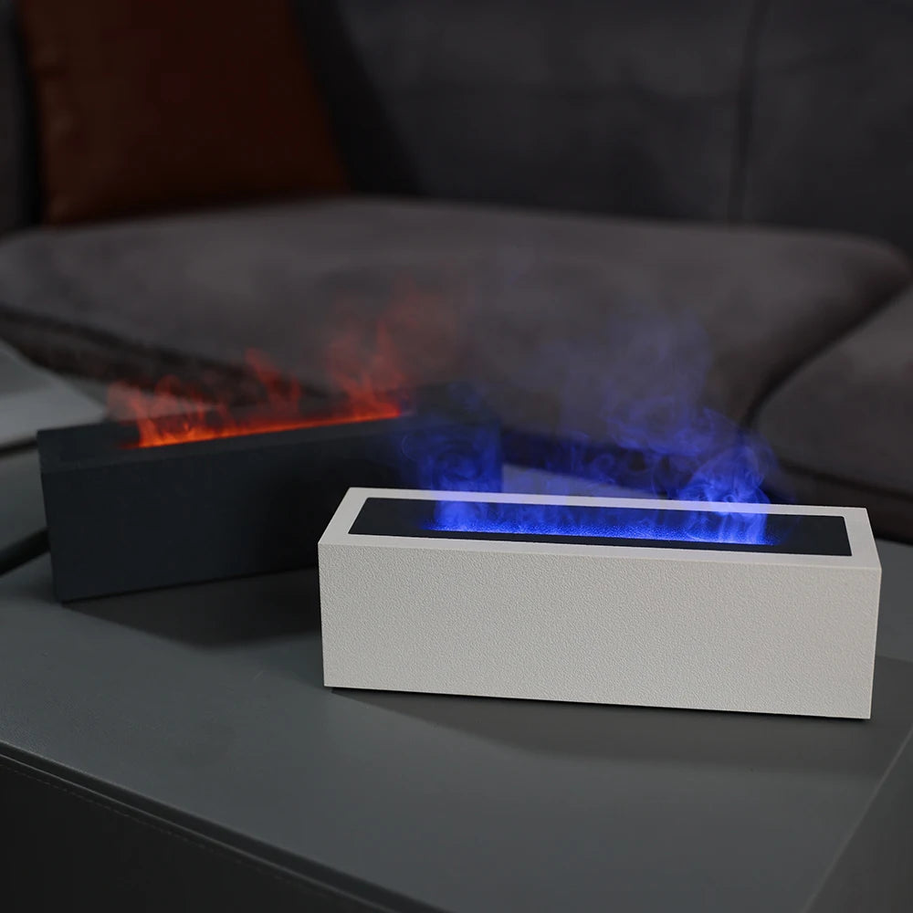 Simulation Flame Air Humidifier Aroma Diffuser with Night Light-2
