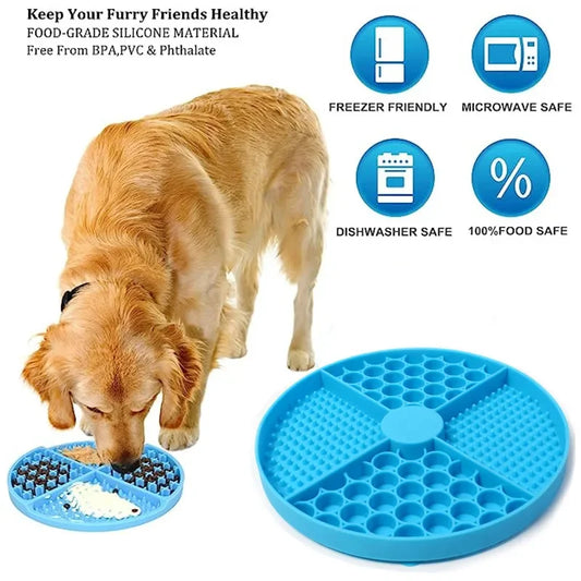 Silicone Licking Mat Cat Slow Feeder With Suction Cup Slow Feeding Pad Dog Licking Pad Anxiety-relieving Utensils-1