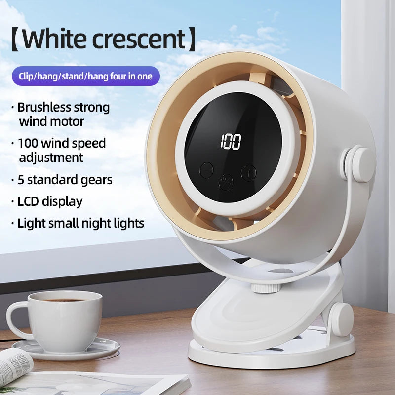 Multifunction Outdoor Stroller Clip-on Fan, Desk Table Fan, USB Portable Rechargeable-6