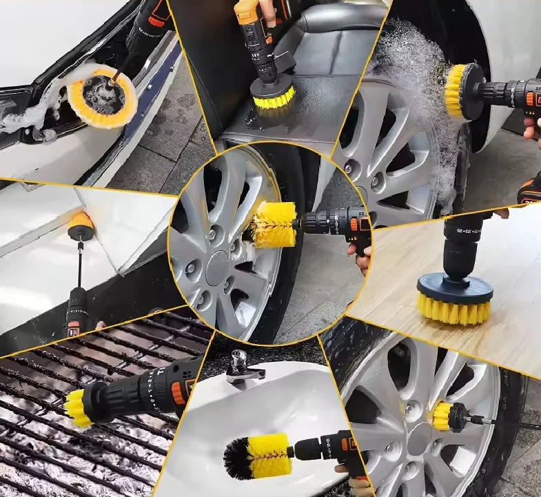 Drill Brush Attachment Set, 8 Pack 1/4in Power Scrubber Brush for Bathroom, Tub, Tile, Corner, Floor-2
