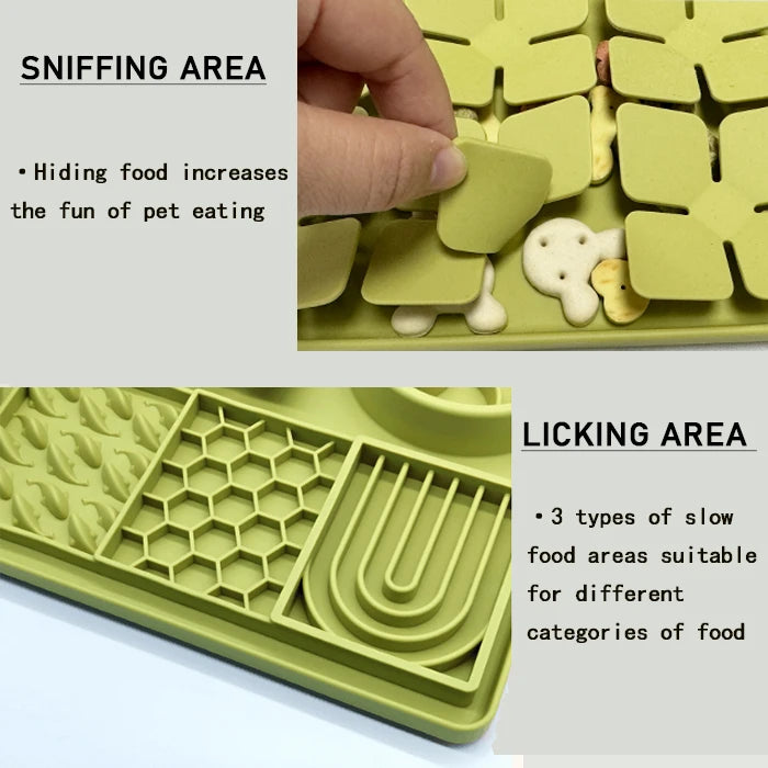 ZMaker All-in-one Dog Lick Pad Slow Feeder Dog Bowl with Suction Cups Silicone Licking Mat for Slow Eating-1