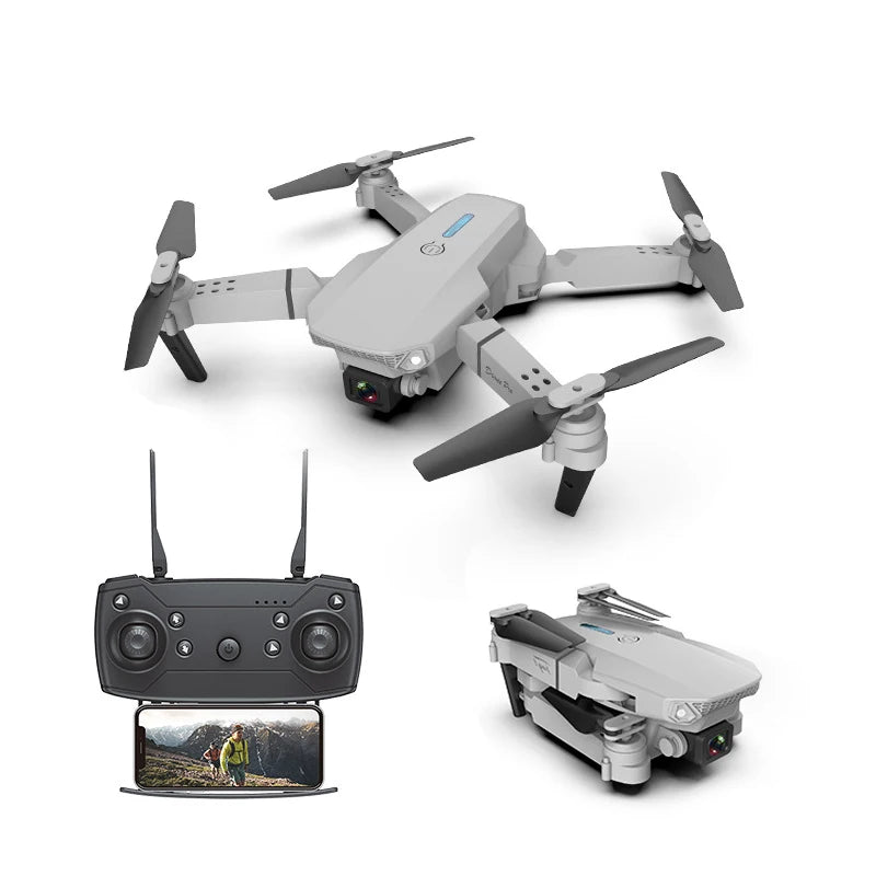 E88 Pro Drone with 4K Camera, WiFi FPV 1080P HD Dual Foldable RC Quadcopter Altitude Hold, Headless Mode, Visual Positioning, Auto Return Mobile App Control-2