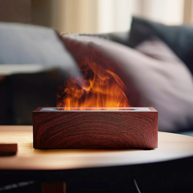 Simulation Flame Air Humidifier Aroma Diffuser with Night Light-6
