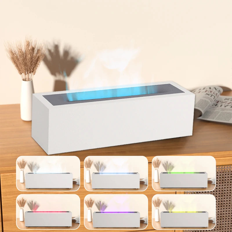 Simulation Flame Air Humidifier Aroma Diffuser with Night Light-7