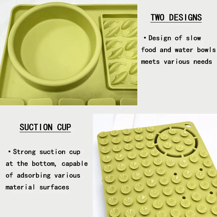 ZMaker All-in-one Dog Lick Pad Slow Feeder Dog Bowl with Suction Cups Silicone Licking Mat for Slow Eating-2