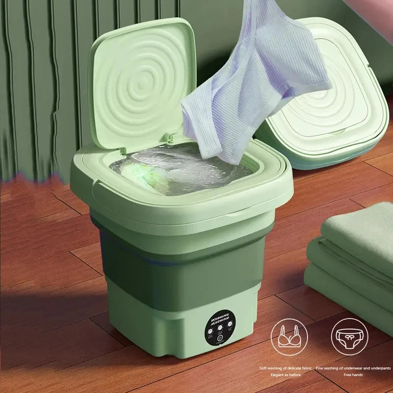 Mini Folding Washing Machine (Multifunctional Suitable for Apartments, Dormitories, Hotels)-2