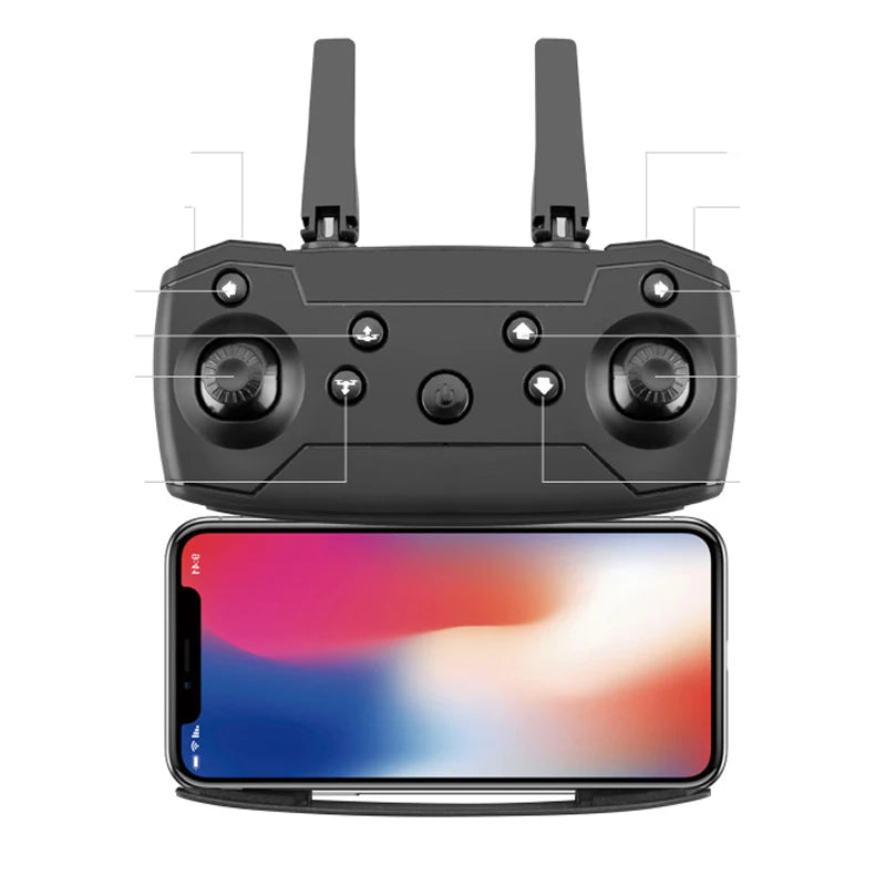 E88 Pro Drone with 4K Camera, WiFi FPV 1080P HD Dual Foldable RC Quadcopter Altitude Hold, Headless Mode, Visual Positioning, Auto Return Mobile App Control-4