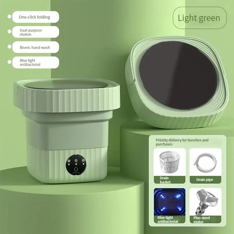 Mini Folding Washing Machine (Multifunctional Suitable for Apartments, Dormitories, Hotels)-7