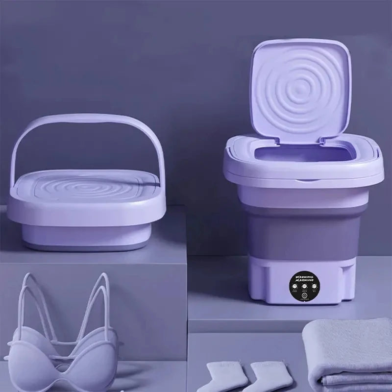 Mini Folding Washing Machine (Multifunctional Suitable for Apartments, Dormitories, Hotels)-4