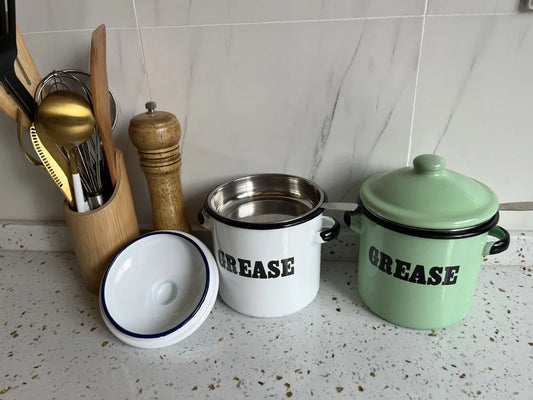 1L Grease Jug Bacon Grease Container With Strainer for Kitchen-4