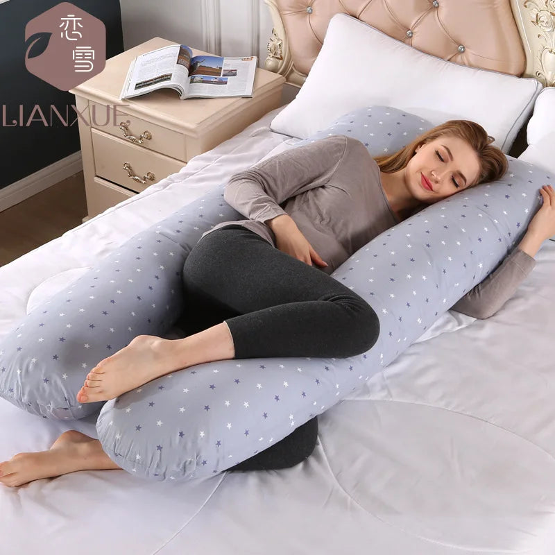 Multi-color U-shaped Multi-functional Cotton Maternity Pillow-11