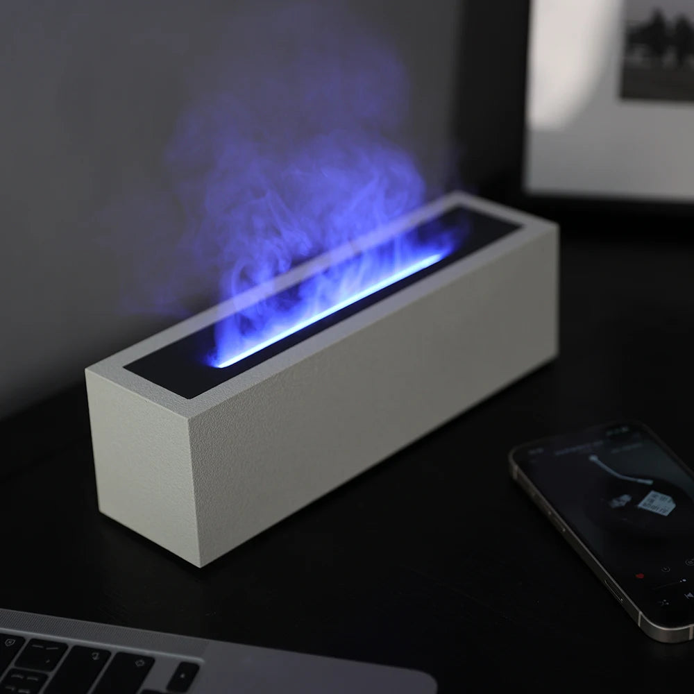 Simulation Flame Air Humidifier Aroma Diffuser with Night Light-1