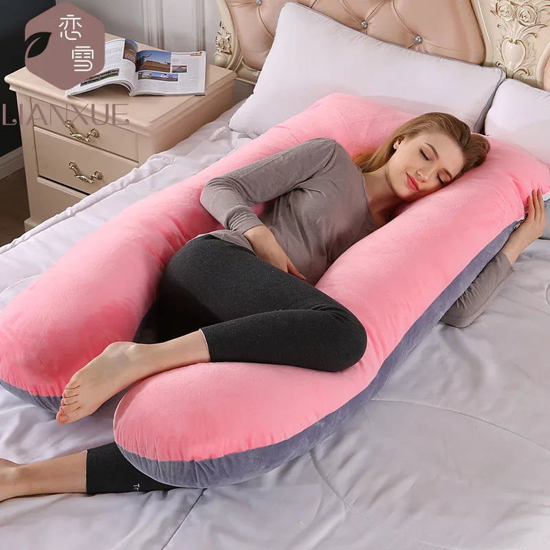Multi-color U-shaped Multi-functional Cotton Maternity Pillow-28