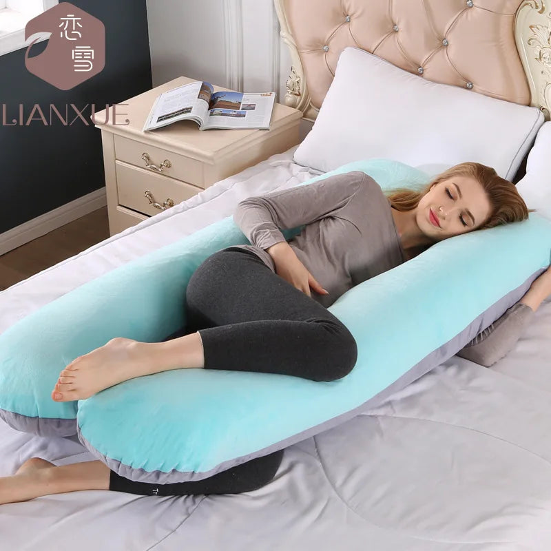 Multi-color U-shaped Multi-functional Cotton Maternity Pillow-34