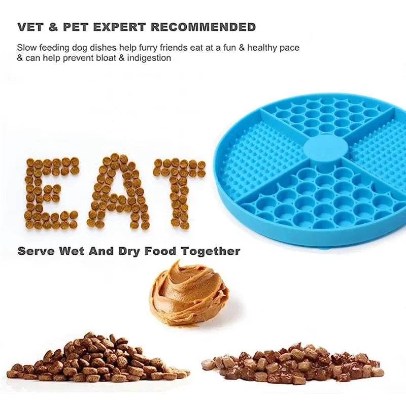 Silicone Licking Mat Cat Slow Feeder With Suction Cup Slow Feeding Pad Dog Licking Pad Anxiety-relieving Utensils-2