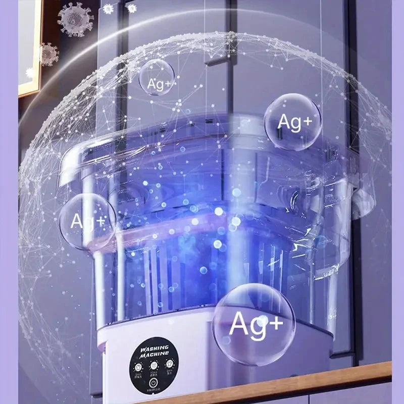 Mini Folding Washing Machine (Multifunctional Suitable for Apartments, Dormitories, Hotels)-5