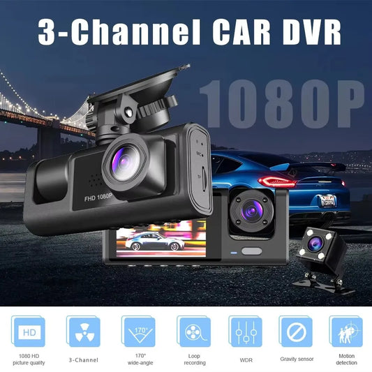 Dash Cam Front Rear, 170°Wide Angle 1080p Full HD Dash Camera, Night Vision, WDR, Accident Lock, Loop Recording, Parking Monitor-1