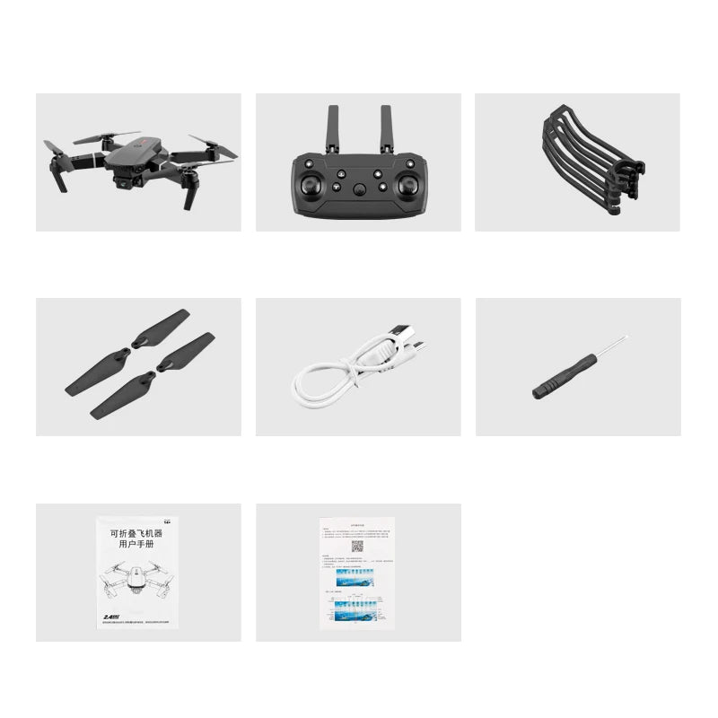 E88 Pro Drone with 4K Camera, WiFi FPV 1080P HD Dual Foldable RC Quadcopter Altitude Hold, Headless Mode, Visual Positioning, Auto Return Mobile App Control-5
