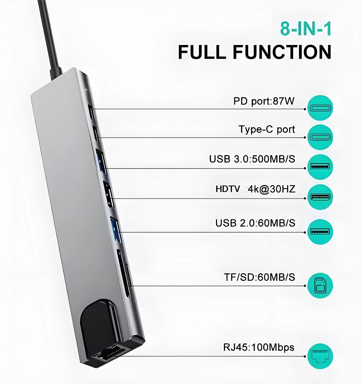  USB-C Hub Docking Station Adapter for Laptop (11/10/8/7/6/5/4/3 in 1)-10