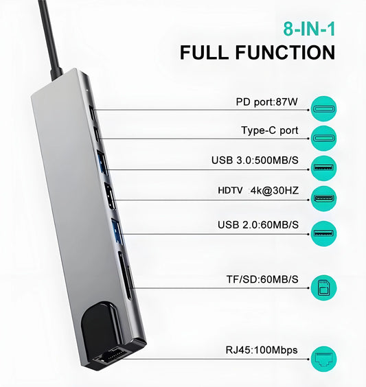  USB-C Hub Docking Station Adapter for Laptop (11/10/8/7/6/5/4/3 in 1)-10