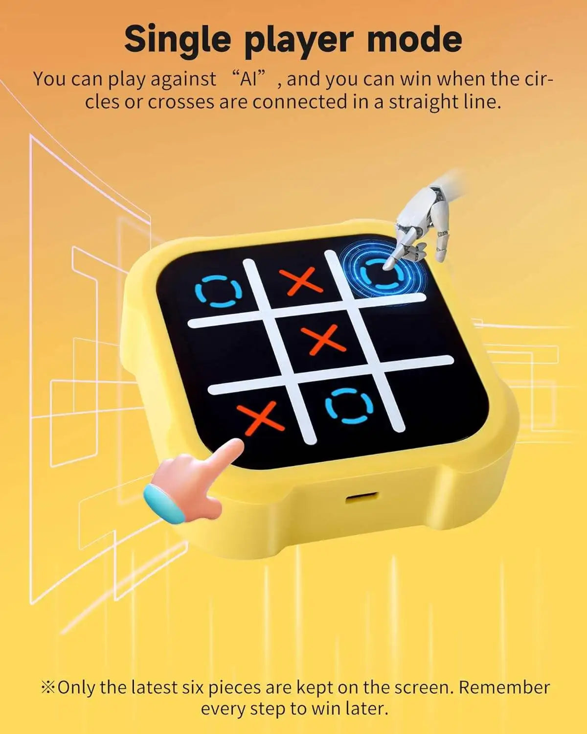  Electronic Tic-Tac-Toe Game Portable Family Fun -3