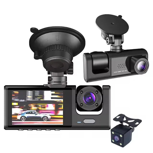 Dash Cam Front Rear, 170°Wide Angle 1080p Full HD Dash Camera, Night Vision, WDR, Accident Lock, Loop Recording, Parking Monitor-0