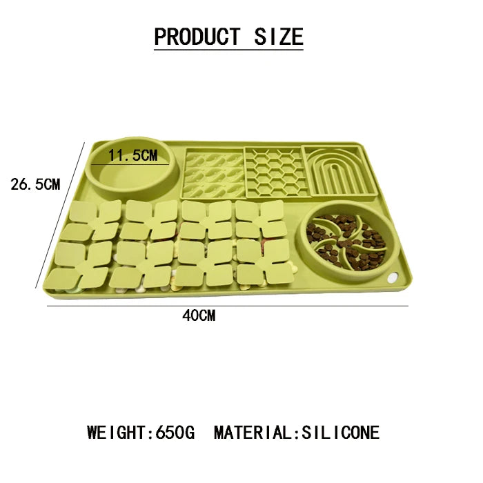 ZMaker All-in-one Dog Lick Pad Slow Feeder Dog Bowl with Suction Cups Silicone Licking Mat for Slow Eating-3