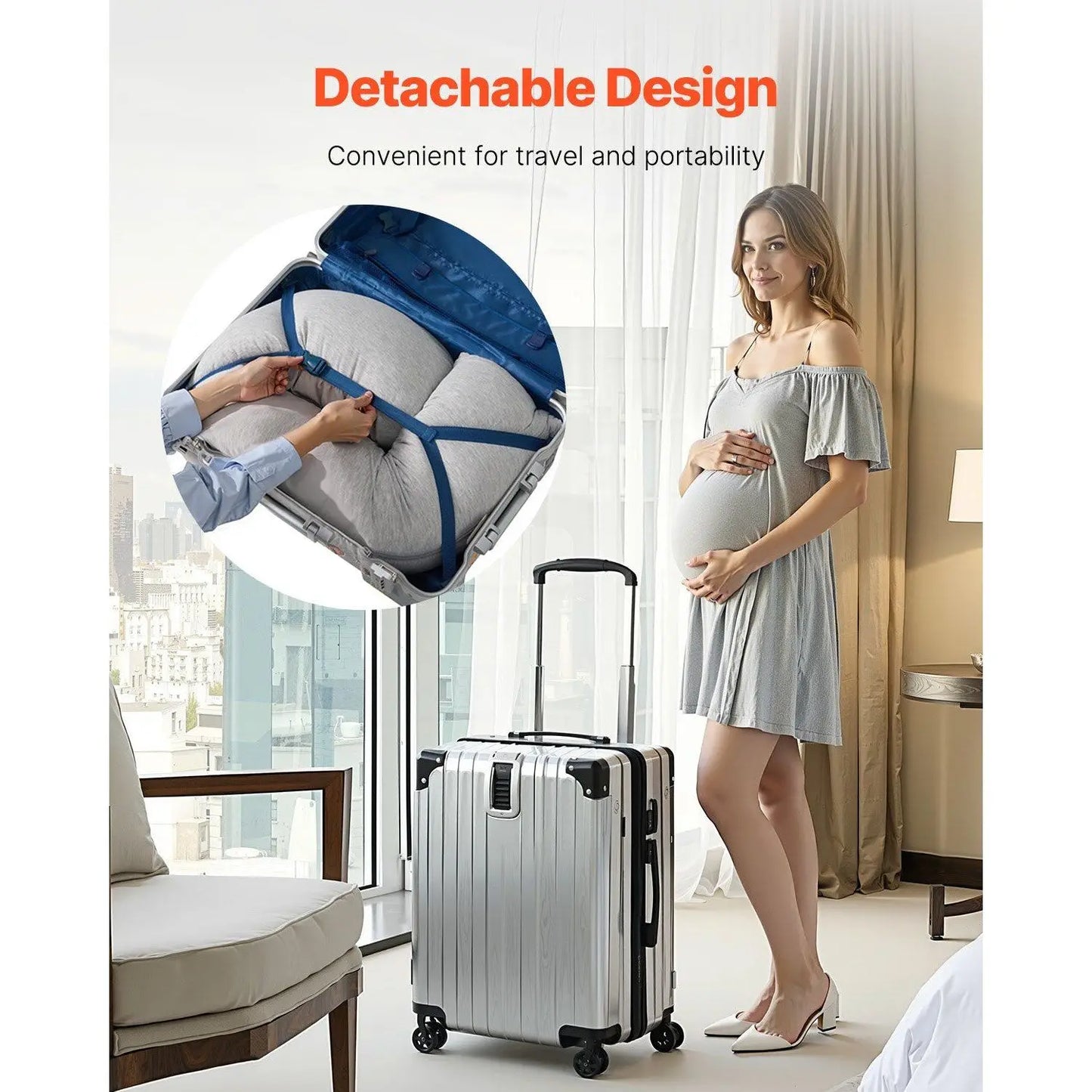 Soft & Breathable L-Shaped Maternity Pillow for Pregnant Women Pregnancy Support-5