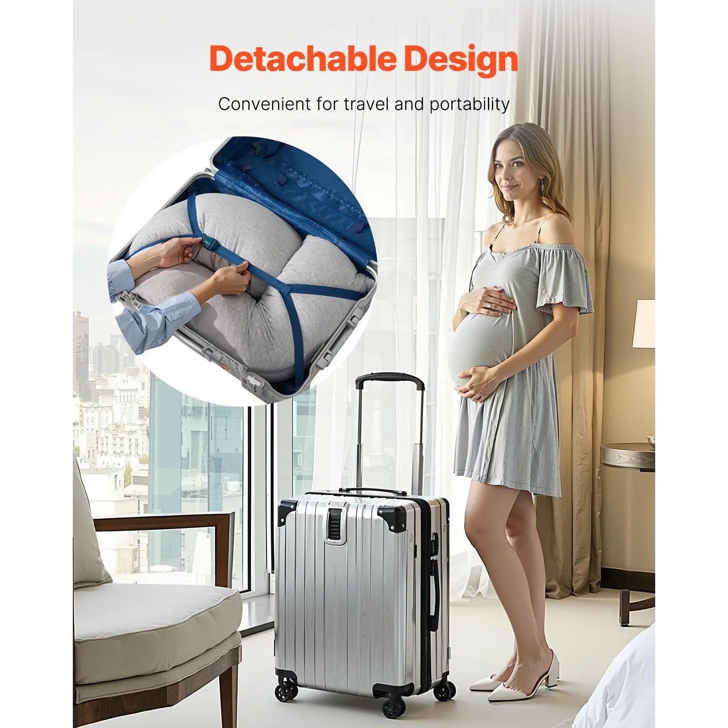 Soft & Breathable L-Shaped Maternity Pillow for Pregnant Women Pregnancy Support-5