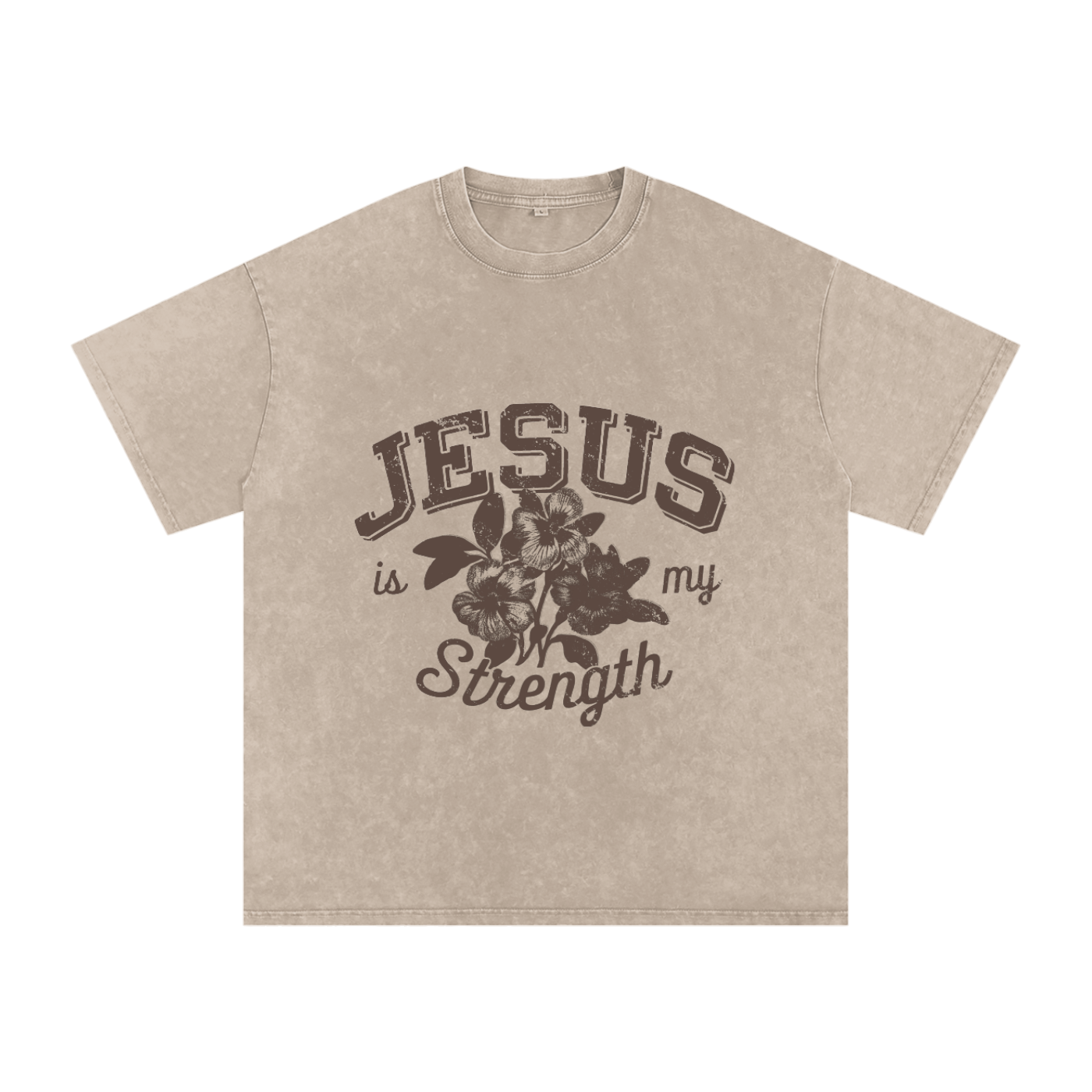 Jesus is My Strength T-shirt (Brown)