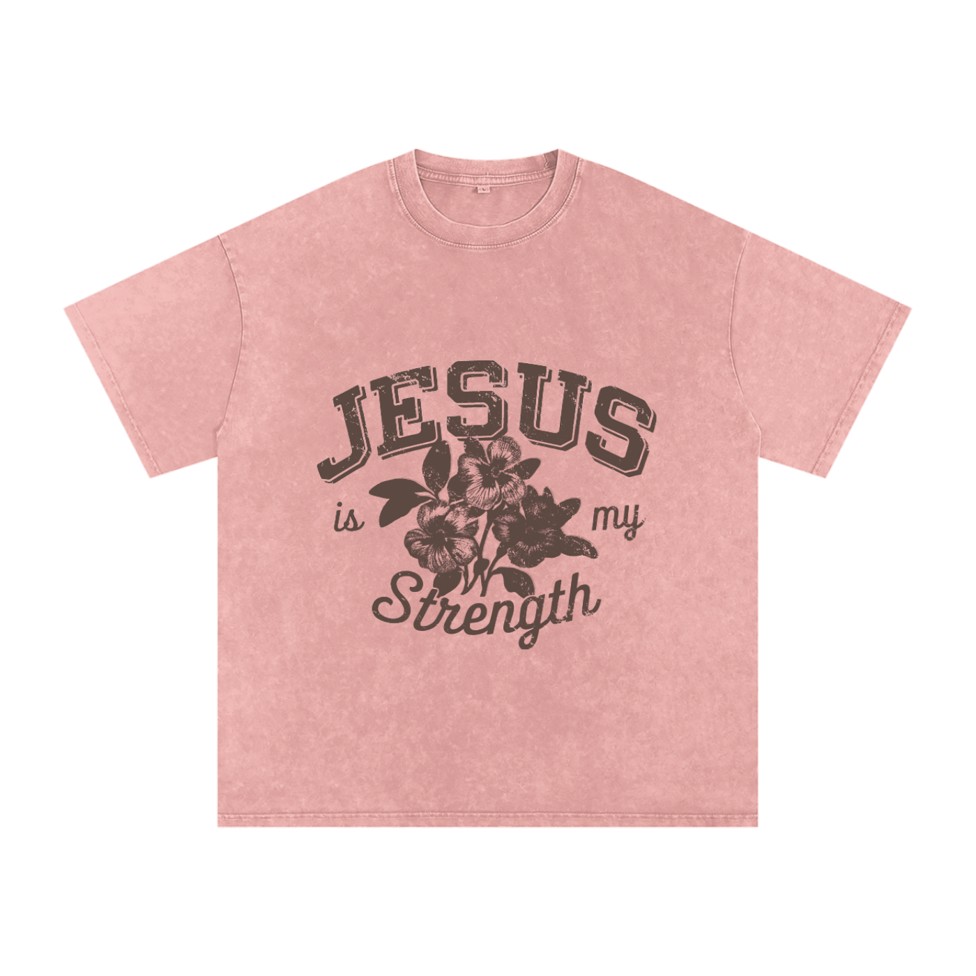 Jesus is My Strength T-shirt (Brown)