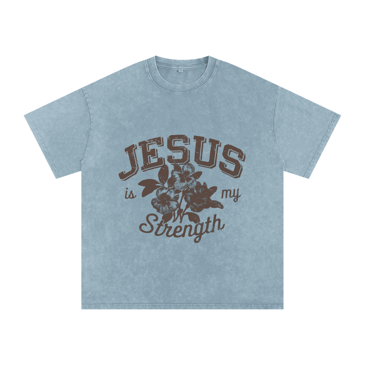 Jesus is My Strength T-shirt (Brown)